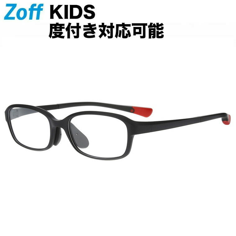 楽天Zoff （ゾフ）　楽天市場店スクエア型 子供用めがね（ブラック）｜KIDS ADJUSTABLE｜Zoff ゾフ 度付きメガネ 度入りめがね ダテメガネ キッズ レディース おしゃれ zoff_dtk【ZN221011_14F1 ZN221011-14F1】【50□16-142】