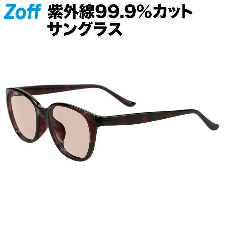 楽天Zoff （ゾフ）　楽天市場店ウェリントン型 サングラス（レッド（デミ柄））｜TREND SUNGLASSES｜男女兼用 UVカット 紫外線対策 おしゃれ レディース メンズ【ZA181G06_29A1 ZA181G06-29A1】【53□19-140】