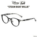 ボストン型 めがね（ブラック）｜Disney100 “STEAM BOAT WILLIE”｜ディズニー グッズ Zoff ゾフ 度付きメガネ レディース おしゃれ zoff_dtk Disneyzone【ZC221006_14E1 ZC221006-14E1】【48□21-143】