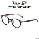 ボストン型 めがね（ブルー）｜Disney100 “STEAM BOAT WILLIE”｜ディズニー グッズ Zoff ゾフ 度付きメガネ レディース おしゃれ zoff_dtk Disneyzone【ZC221006_72A1 ZC221006-72A1】【48□21-143】