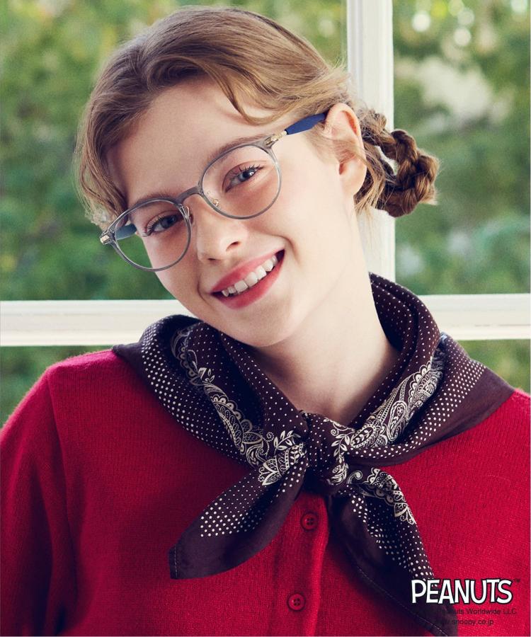 | Zoff PEANUTS ボストン型 メガネ (グレー(クリア)) スヌーピー オラフ アンディ ピーナッツ SNOOPY ..