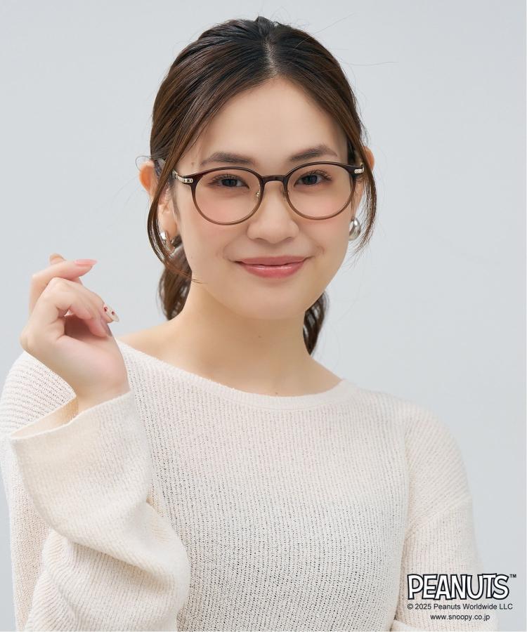 | Zoff PEANUTS ボストン型 メガネ (ブラウン(グラデ)) スヌーピー オラフ アンディ ピーナッツ SNOOPY..