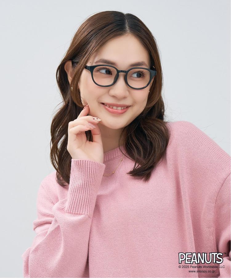 | Zoff PEANUTS ウェリントン型 メガネ (ブラック) スヌーピー オラフ アンディ ピーナッツ SNOOPY 軽..