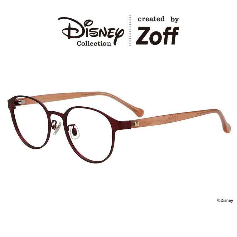 Rakuten - |ボストン型 メガネ(レッド(マット) Disney Collection created by Zoff ”Mickey&Minnie”【ミニーマウス モデル】ディズニー 可愛い 軽量 眼鏡 検眼調整 伊達メガネ 度付きレンズ交換 度あり 度なし ユニセックス おしゃれ【ZC252002-24F1】【51□19-145】|