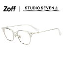 ≪お買い物マラソン期間限定!エントリーで最大100%ポイントバック≫Zoff|STUDIO SEVEN|ウェリントン型 メガネ (クリア) | スタジオセブン プラスチック×メタル 眼鏡 検眼調整 伊達めがね 度付き 度あり 度なし レディース メンズ ユニセックス おしゃれ