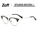 ≪お買い物マラソン期間限定!エントリーで最大100%ポイントバック≫Zoff|STUDIO SEVEN|ウェリントン型 メガネ (ブラック) | スタジオセブン プラスチック×メタル 眼鏡 検眼調整 伊達めがね 度付き 度あり 度なし レディース メンズ ユニセックス おしゃれ