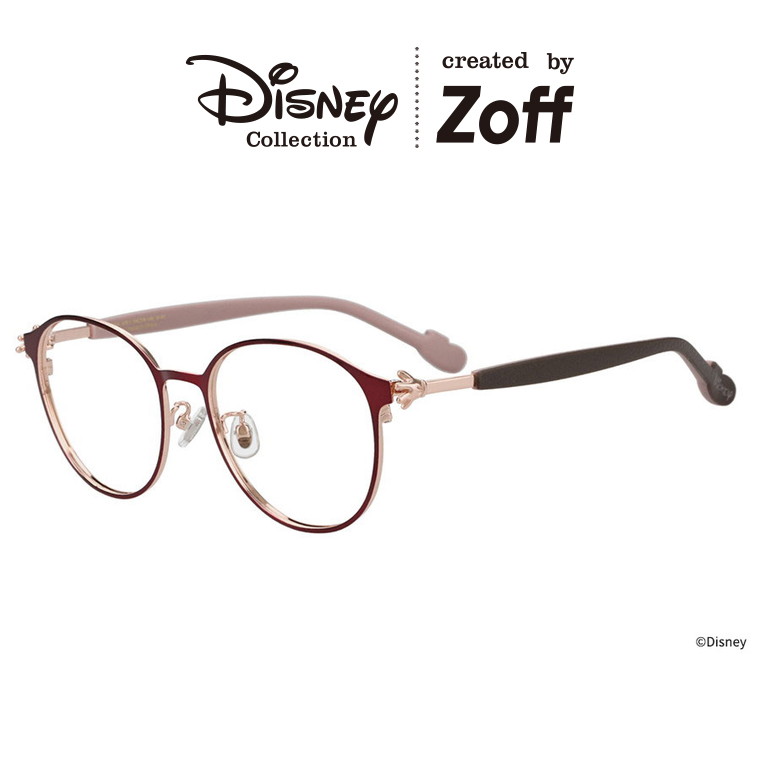 Rakuten - ≪楽天スーパーセール限定！エントリーで最大100％ポイントバック≫|Zoff Mickey & Friends Hands ボストン型 メガネ (ブラウン) （ミッキーマウス モデル） ディズニー ラバーテンプル ズレ落ち防止 眼鏡 伊達めがね 度付きレンズ交換 度あり 度なし ユニセックス おし |