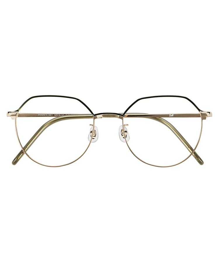 | ボストン型 メガネ (グリーン(オリーブ)) Zoff CLASSIC クラウンパント メタルフレーム 眼鏡 伊達めがね 度付きレンズ交換 度あり 度なし メンズ レディース ユニセックス おしゃれ 読書 ビジネス【ZK252001-64E1】【52□19-143】|