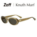 Zoff|Knuth Marf オーバル型 サングラス(グリーン(オリーブ)) | クヌースマーフ UVカット 紫外線対策 ユニセックス レディース メンズ おしゃれ スタイリッシュ【ZN241G35-63A1】【56□20-145】