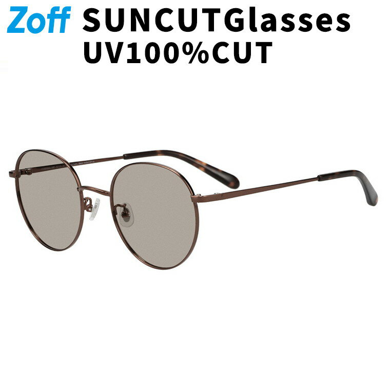 |SUNCUTGlasses/UV100%CUT ボストン型 サングラス(ブラウン) カラーレンズ メタルフレーム UVカット 紫外線対策 レディース メンズ ユニセックス【ZY252G02-43E1】【53□21-141】|