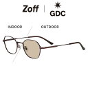 【WEB限定】Zoff|GDC ウェリントン型 調光サングラス (ブラウン) | 紫外線で色が変わる 調光レンズ 紫外線対策 UVカット おしゃれ スタイリッシ...