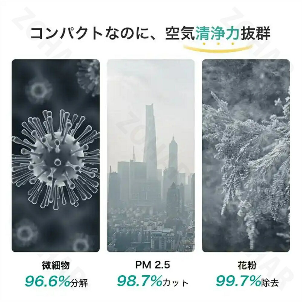 【2年保証】空気清浄機 小型 ウイルス対策 コンパクト PM2.5 加湿なし 花粉対策 軽量 省エネ 小型 空気清浄機タバコ用 臭除去 UV除菌 高性能 活性炭除臭 静音 異臭 コンパクト 黄砂 ハウスダスト 20畳まで 寝室 空気循環 省エネ 送料無料