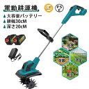 充電式耕運機 電動耕運機 家庭用 充電式耕うん機 (耕幅25.5cm/耕深22cm) 850W強力ブラシレスモーター 電動 ミニ耕運機 小型 軽量 女性でも簡単...