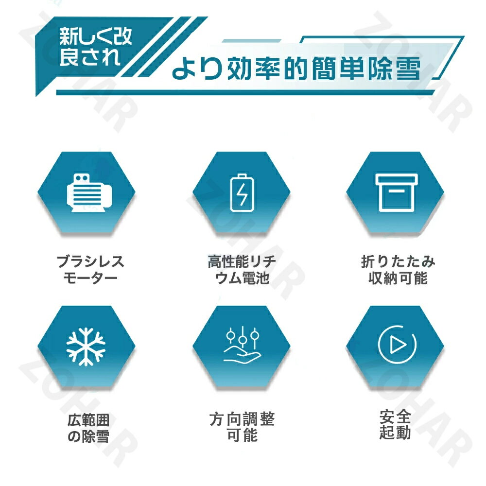 電動除雪機 除雪機 充電式 コードレス除雪機 雪かき 家庭用 電動 3.0AH 21V バッテ...