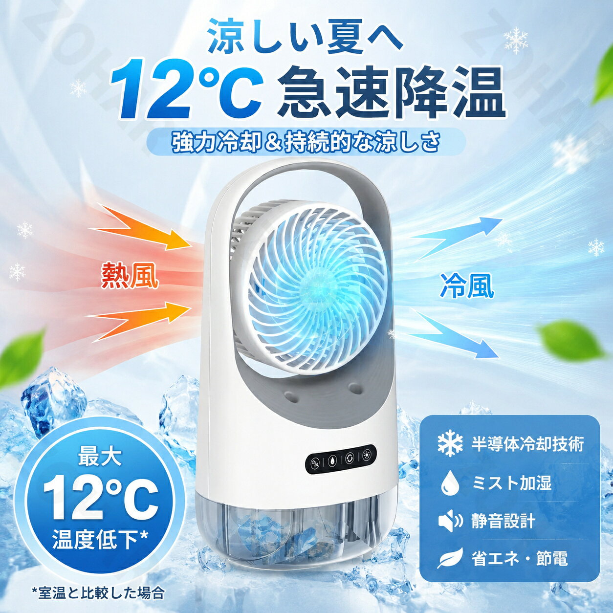 ＼楽天1位★2年間保証／扇風機 冷風機 卓上 おしゃれ 超静音 オフィス usb 扇風機 ...