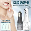 【正規品】2025 最新 歯科先生監修 口腔洗浄器 コードレス口腔洗浄機 コンパクト ジェットウォッシャー 風呂 口腔ケア 口腔洗浄機 300ml大容量タンク ...