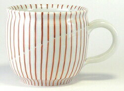 【美濃焼】窯元蔵珍窯　花文赤十草　マグ