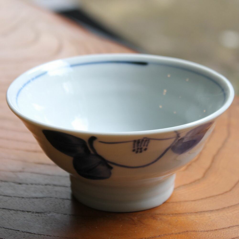 【美濃焼】窯元蔵珍窯　染椿　ご飯茶碗　普通に盛って(八分目くらい)150kカロリー 3