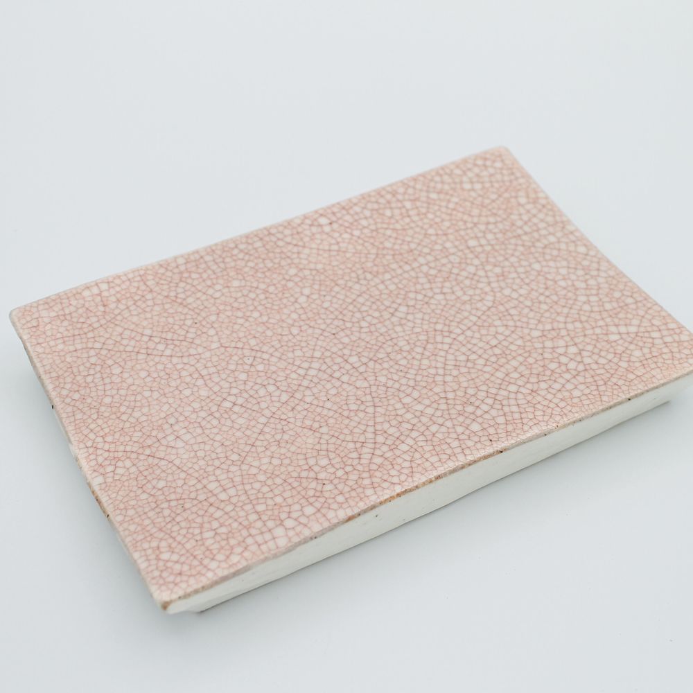 【美濃焼】朱貫入長角台皿