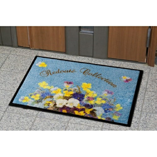 【送料無料】 玄関マット エントランスマット ネスタ Lサイズ（約59×90cm）ブルーカネタツ