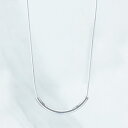 カーブバーステンレスネックレス (シルバーカラー)SUNHOSEKI