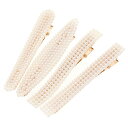 パール系シンプルヘアクリップ (ホワイト) (4本セット)サン宝石