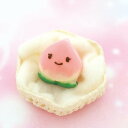 ピンク/ぷにぷににっこり桃ちゃんオブジェ/sunhoseki