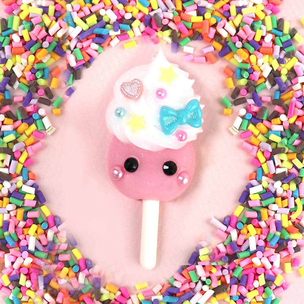串マシュマロ／ホイップクリーム／デカほっぺちゃん／ストラップ／サン宝石
