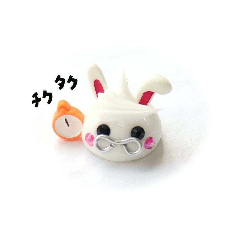 不思議の国のアリス白うさぎ／ストラップ／サン宝石