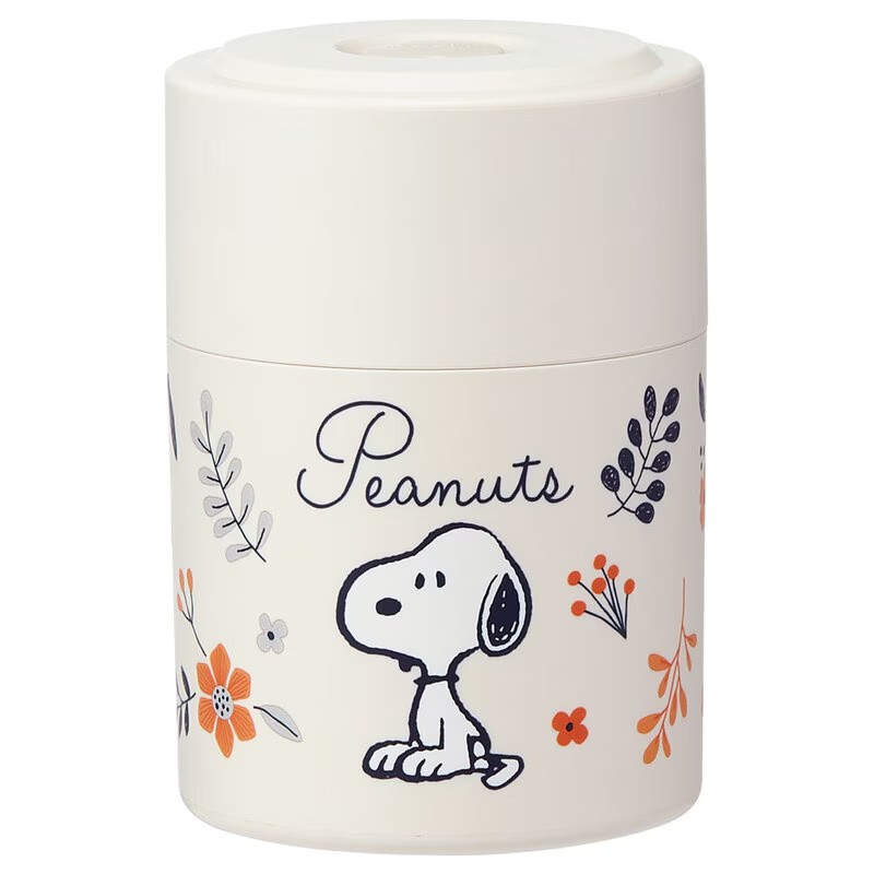 【送料無料】 日本製 プッシュボタン付き密封保存容器 (520ml) SNOOPYスケーター(Skater)