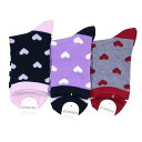 【送料無料】 レッド×グレー、ホワイト×パープル、ピンク×ブラック(23-25cm)(3足セット)みっとめるへん社(4)