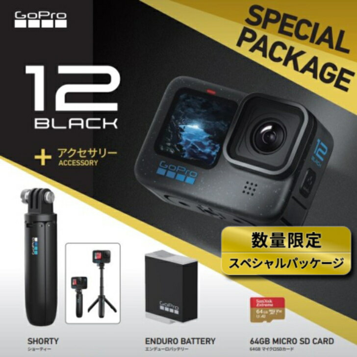 GoPro (ゴープロ) GoPro HERO12 Black スペシャルパッケージ 国内正規品 CHDHX-121-YSP