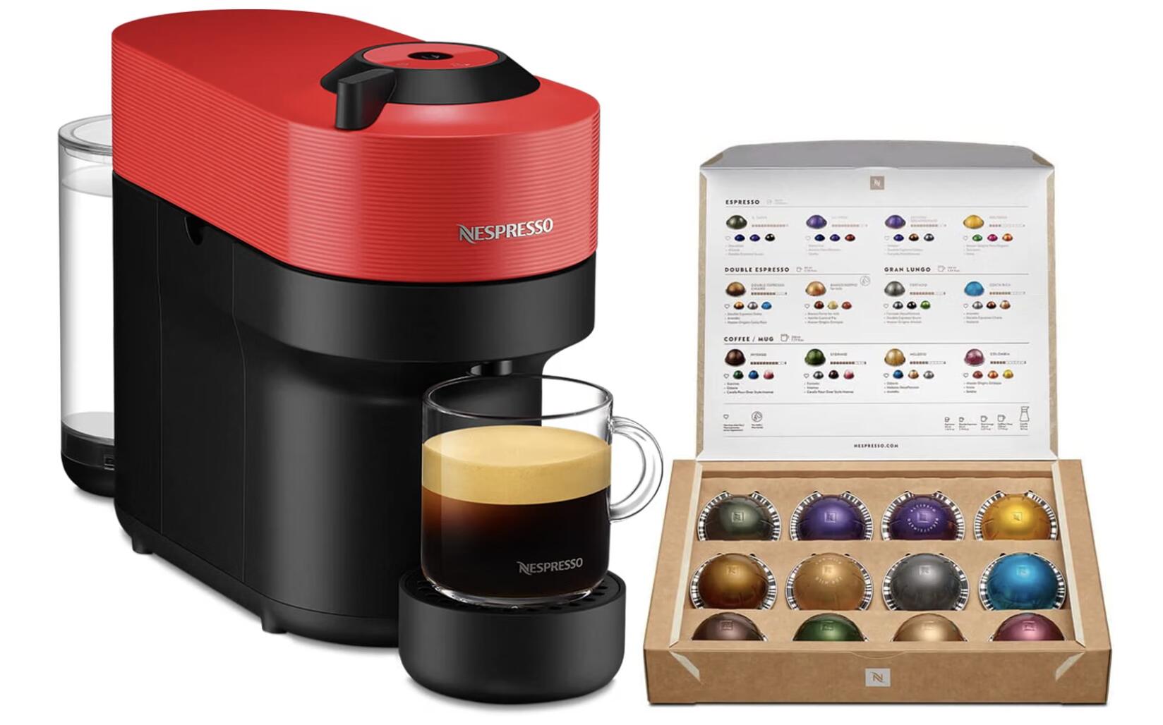 ネスプレッソ NESPRESSO ヴァーチュオ ポップ スパイシーレッド GCV2-RE-W VERTUO POP カプセル式コーヒーメーカー コーヒーマシン エスプレッソ マグサイズ 4サイズ対応 7630751774979