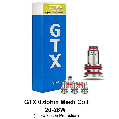 Vaporesso GTX用5個入り替えコイル 1箱× Coils（5個）対応機種：Applicable Product: TARGET PM80, TARGET PM80 SE, TARGET PM30, GEN NANO, XIRON,GEN Air40Restricted DTL / FeCrAlResistance Range: 20W-26W (Best: 25W)