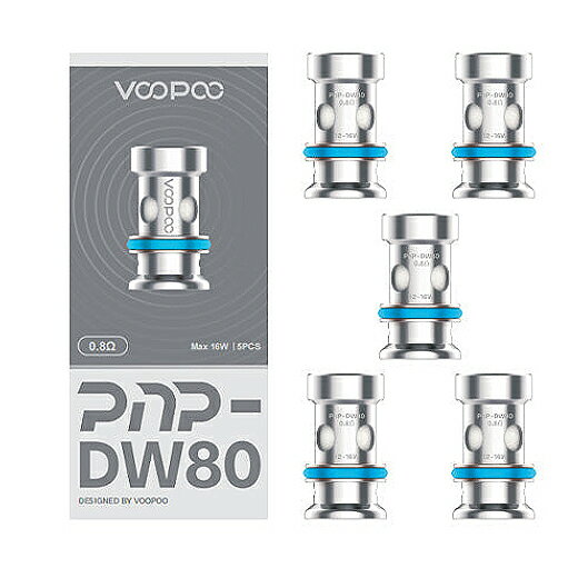 VOOPOOブープーVOOPOOブープーPnP-DW80 0.8ohm(MTL)コイル5個入り 電子タバコ VAPE ベイプ テクニカルモッド リキッド 本体 スターターキット タールニコチン0 水蒸気 アトマイザー