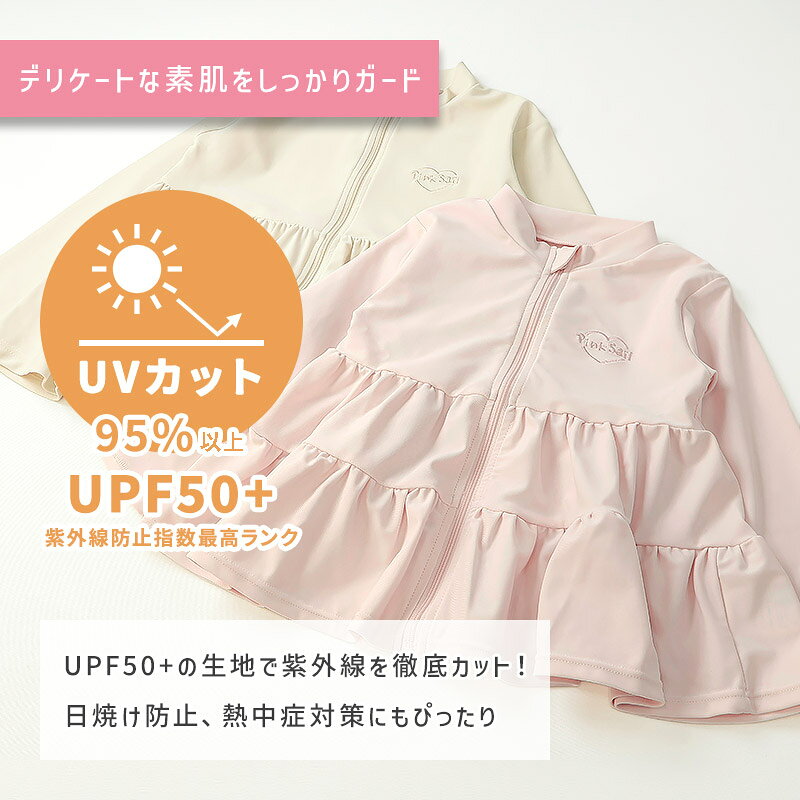 【クーポンで2,270円】 ベビー 水着 女の子 ラッシュガード 長袖 80 90 100 フルジ...