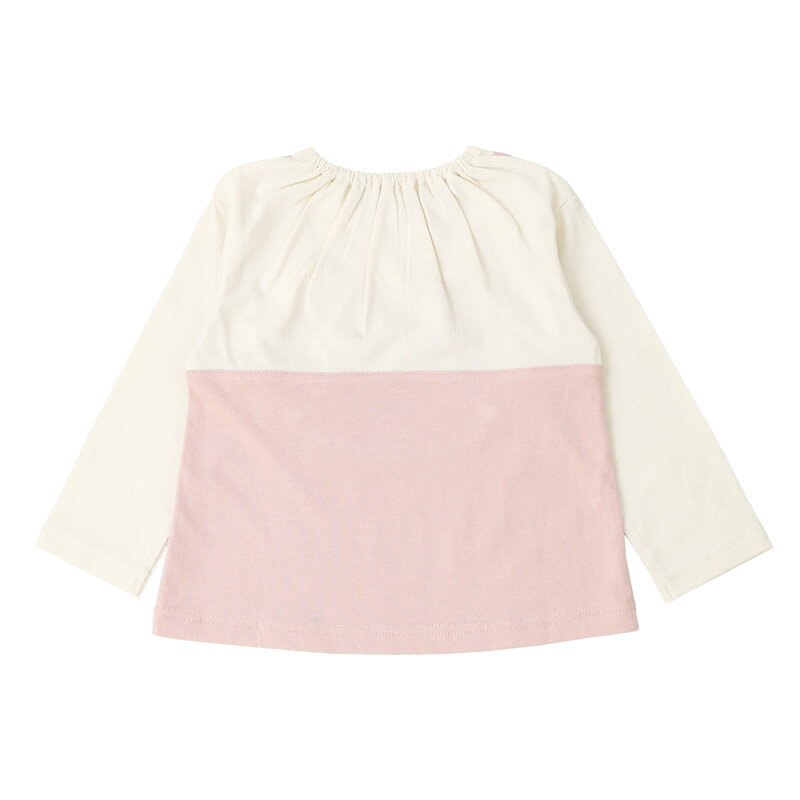 【33%OFF】 キッズ ロンT トップス ウズラビ ウサギ 切替 長袖 Tシャツ ( 80-130cm )【 UZURABBIT 】 子供服 女の子 キッズ ベビー うさぎ 干支 ピンク くすみ ガーリー かわいい 春 秋 80cm 90cm 95cm 100cm 110cm 120cm 130cm