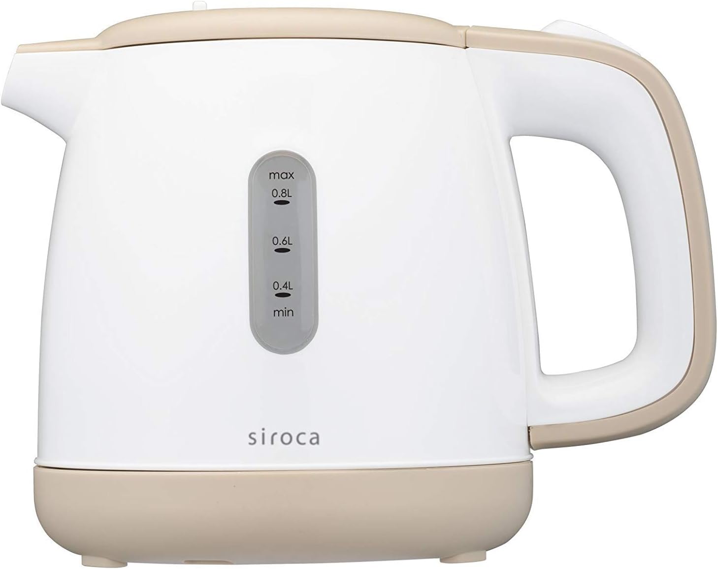 シロカ 電気ケトル 【siroca(シロカ)】0.8L 電気ケトル [転倒湯こぼれ防止／蓋が取り外せる] SEK-208 ベージュ