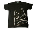 ジブリ美術館 Tシャツ 「こんにちはトトロ (黒)」 Sサイズ となりのトトロ