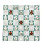 ガンダムカフェ限定 九谷焼 平角皿 「古九谷風 市松鉄華団」 鉄血のオルフェンズ