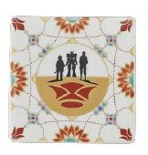 ガンダムカフェ限定 九谷焼 平角皿 「古九谷風 オルフェンズ」 鉄血のオルフェンズ