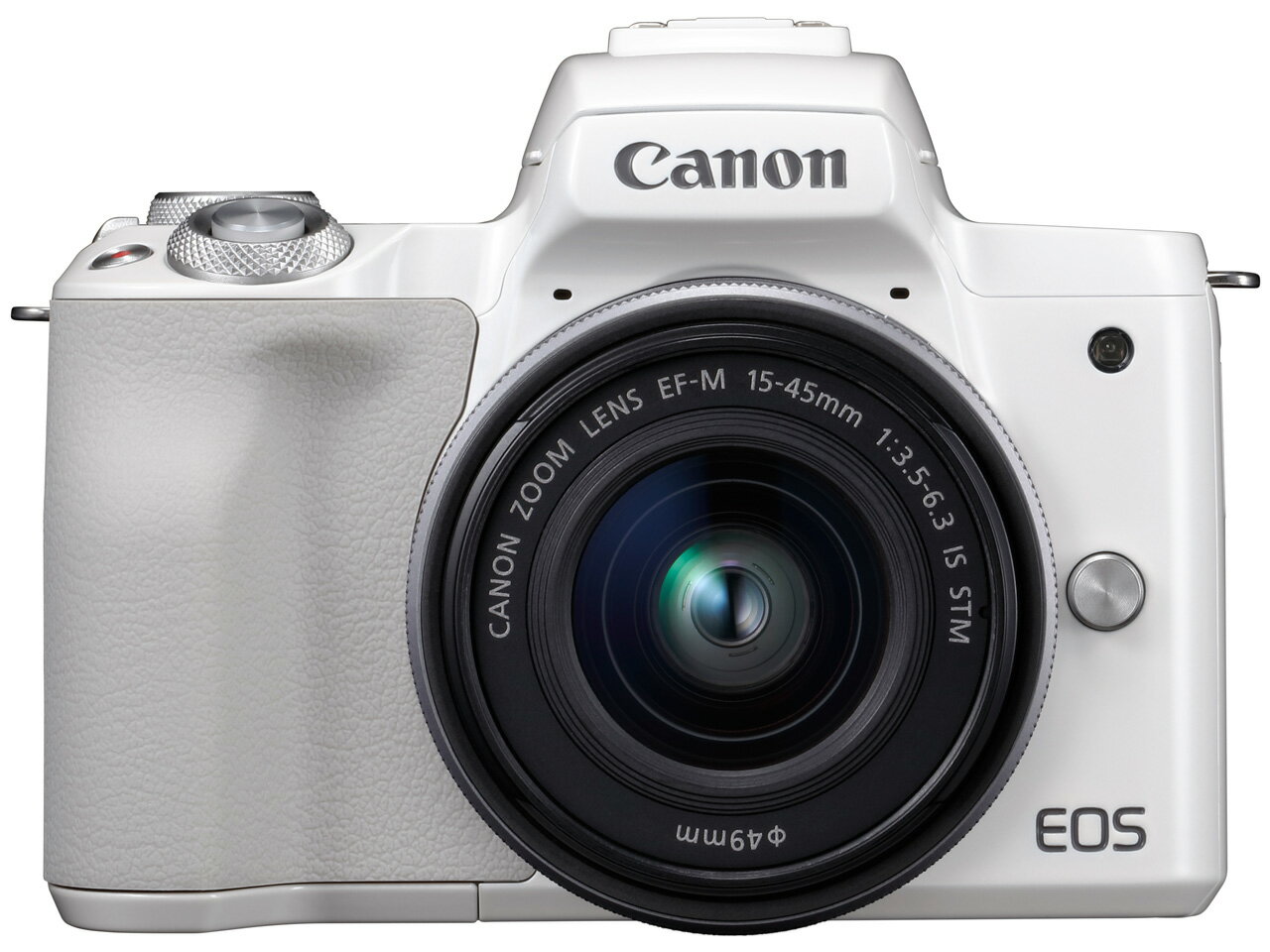 【新品・送料無料】キヤノン Canon EOS Kiss M ダブルズームキット ホワイト EOSKISSMWH-WZK ミラーレス一眼カメラ 3