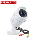 ZOSI 防犯カメラ 監視カメラ 屋外 1080P 200万画素 アナログ 信号 防犯カメラ ahdカメラ ip66 防水カメラ 3.6mm広角レンズ搭載 24個赤外線les 家庭 事務所 店舗設置 OSDボタン 同軸ケーブル接続可能 有線 24時間 広角 軽量 バレット型(3)