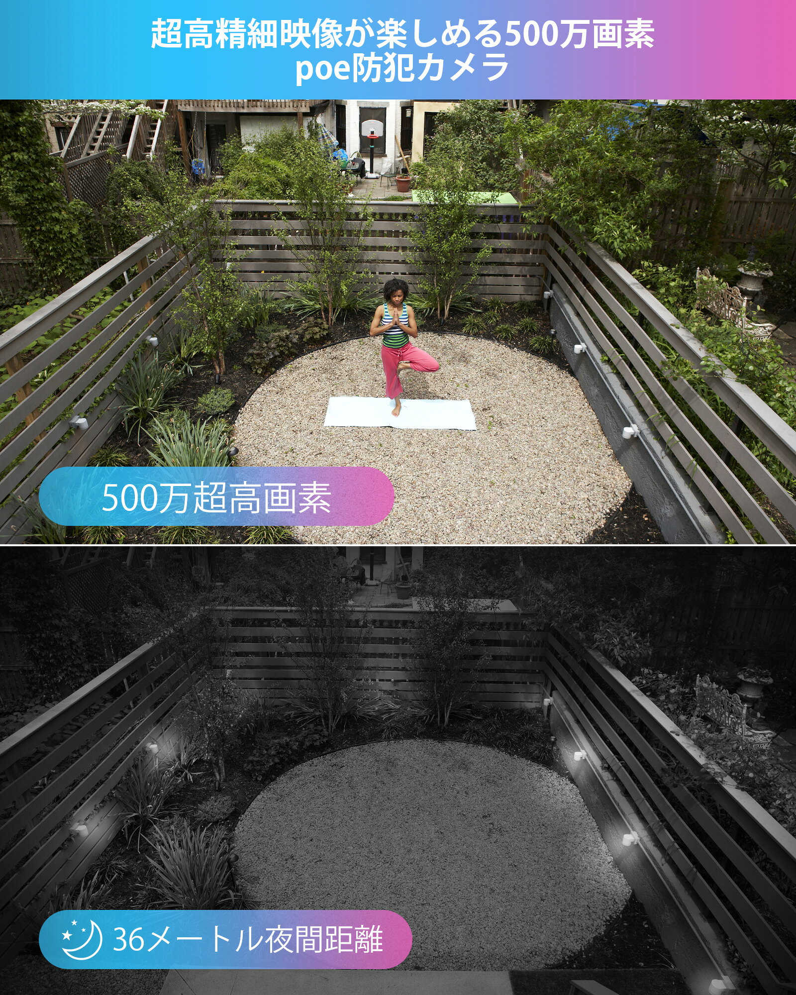 ZOSI poe防犯カメラセット 防犯カメラ 屋外 有線 poe給電 ドーム型 8台セット 監視カメラ 500万画素 hdd2t zosi-10000005 ZOSI防犯カメラ専門店 サンプル画像2