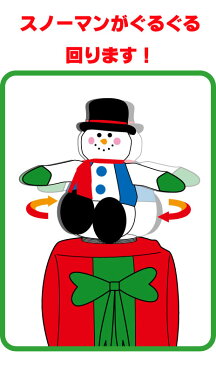 【ムービングエアーディスプレイプレゼントスノーマン】　クリスマス　エアブロー　エアーバルーン　雪だるま　動く　LED　イルミネーション　ディスプレイ　装飾　飾り　アイキャッチ　店舗　イベント