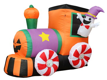 【エアーディスプレイゴーストトレイン】 ハロウィン ハロウィーン Halloween かぼちゃ ゴースト パンプキン 汽車 エアブロー エアーバルーン LED ライト 光る 写真スポット 装飾 飾り 販促 イベント 店舗 秋 アイキャッチ 子供