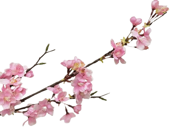 [即日出荷]全長80cm 桜中枝【造花】(HTPK) 高級大山桜中枝(花径約1〜4cm) VE-6449-...