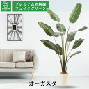 No9299 プレミアム光触媒フェイクグリーン 「ストレリチア・オーガスタ 高さ190cm 幅90cm 奥行90cm(スマートポットとヤシの繊維付)」【組立式】...