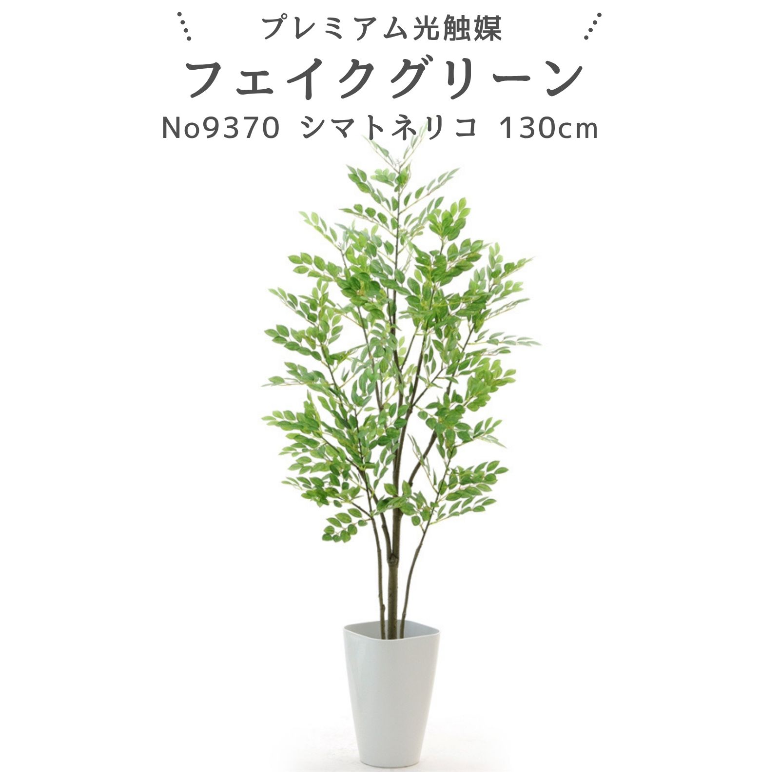 No9370 プレミアム光触媒フェイクグリーン「シマトトネリコ 高さ130cm 幅65cm 奥行55