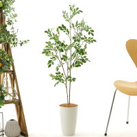 人工 観葉植物 フェイクグリーン 110cm 観葉植物 人工 シンプル オフィス おしゃれ インテリア 大型 室内 鉢 人工観葉樹 空気清浄 消臭 抗菌 銀 酸化チタン 光触媒 ハンドメイド リアル シマトネリコ 2本立 高110cm 白丸7ポット＋ヤシの繊維 【日付指定・ギフト不可】No3545